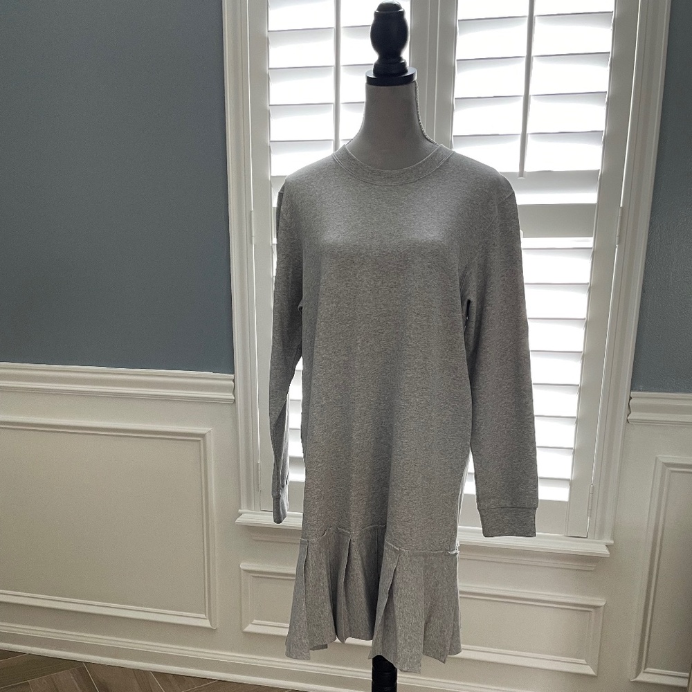Lacoste Pleated Dress, Silver/Grey Size XL